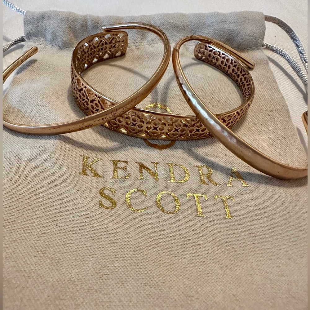 Kendra Scott Rose Gold Pinch Bracelet Set